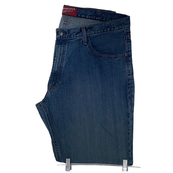 Y2K Relax Jeans Straight Mid Blue Mid Rise Western Cowboy Rodeo Durable 38x32 - Picture 9 of 10